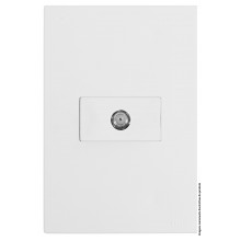 Conjunto Coaxial TV Horizontal 4x2 - RECTA BRANCO SATIN FOSCO